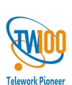 総務省テレワーク先駆者百選のマーク